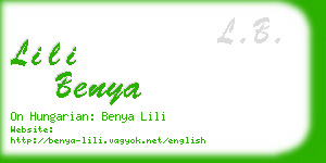 lili benya business card